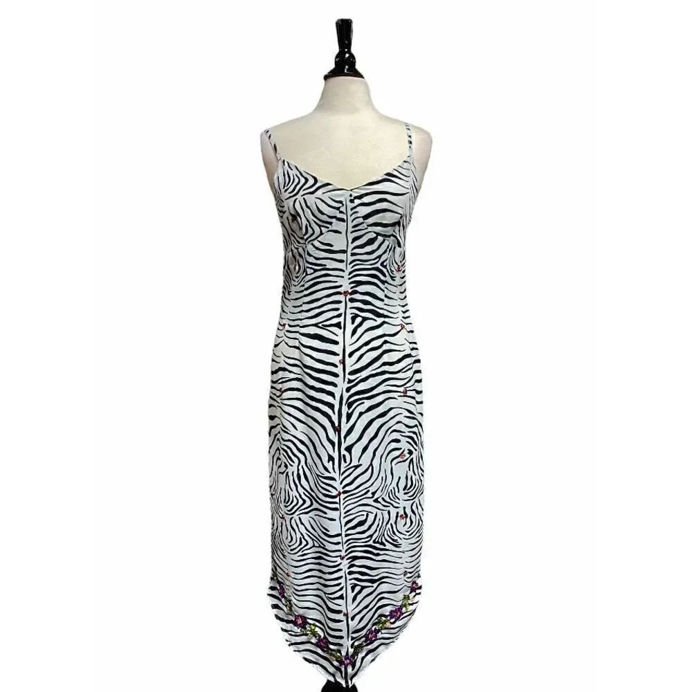 Apart Impressions Black & White Sequins Strapless Dress Size 8